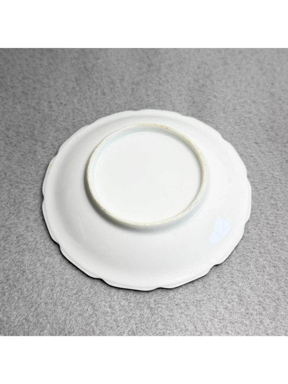 Japanese Blue & White Scalloped Porcelain Salad Plate 5" Mino Ware Interlocking - Picture 7 of 8